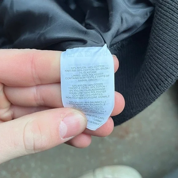 Wallace & Barnes Mens Gray Nylon Cotton MA-1 Military Bomber Jacket XL Talon Zip - Picture 8 of 11